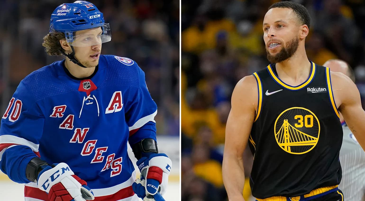 Stephen Curry and Artemi Panarin