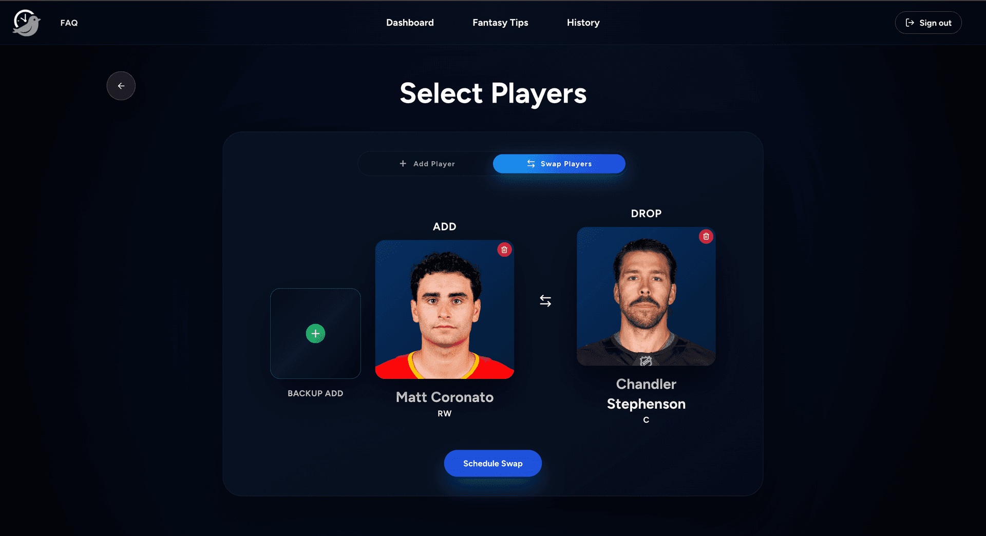 EarlyBird Fantasy waiver wire tool
